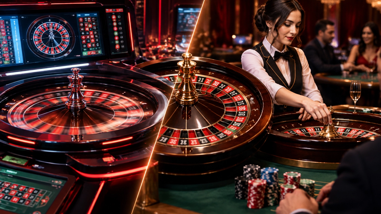 Ruleta automatizada y en vivo